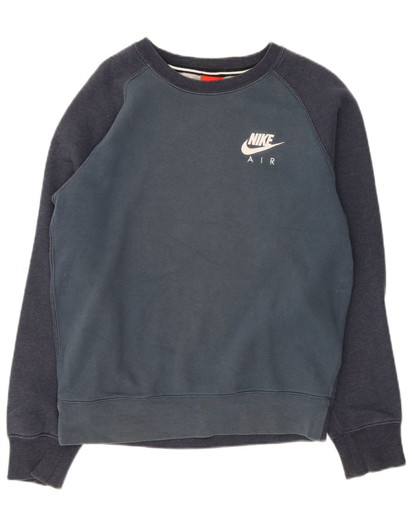 Nike Sweatshirt til mænd, lille marineblå farveblok bomuld