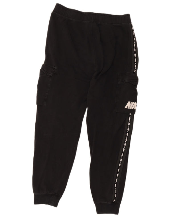 Nike Womens Graphic Capri Tracksuit Trousers Joggers UK 10 Small Black