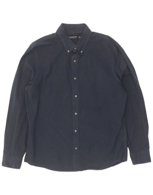 Abercrombie & Fitch Chemise Homme XL Bleu Marine Coton