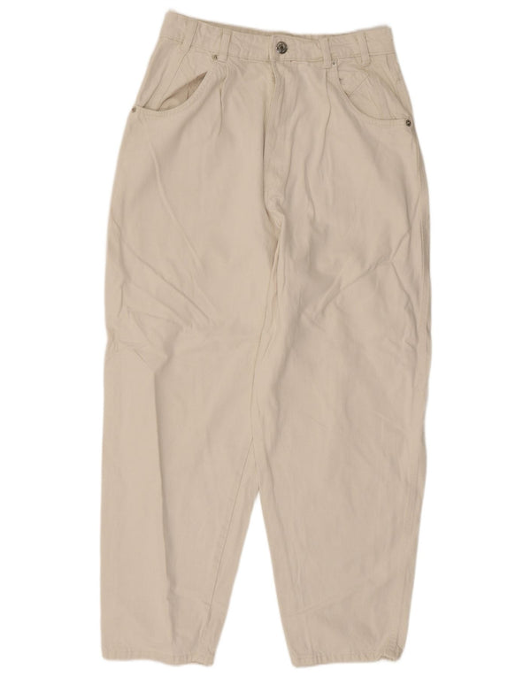 Zara Γυναικείο Ψηλόμεσο Χαλαρό Τζιν EU 40 Medium W30 L26 Λευκό βαμβακερό