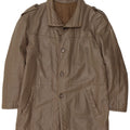 Jaqueta de couro militar masculina vintage IT 52 XL marrom