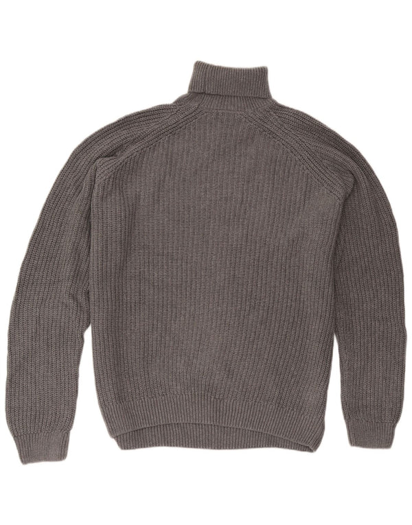 Maglione maglione collo alto da uomo Zara grande grigio