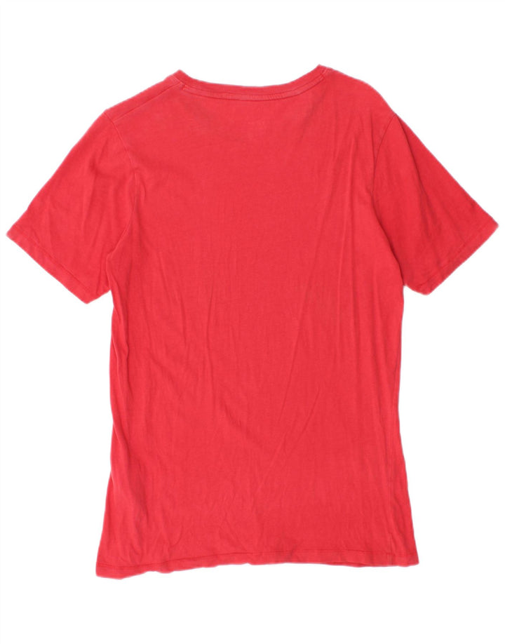Jack & Jones Mens Graphic T-Shirt Top Small Red Cotton