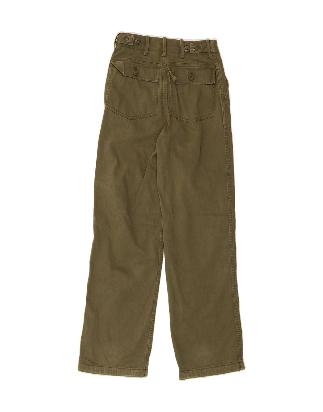 J. CREW Womens Straight Casual Trousers W24 L29 Khaki Cotton Vintage J. Crew and Second-Hand J. Crew from Messina Hembry 