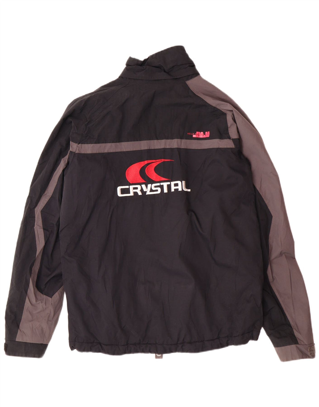 HELLY HANSEN Mens Graphic Windbreaker Jacket UK 34 XS Black Colourblock