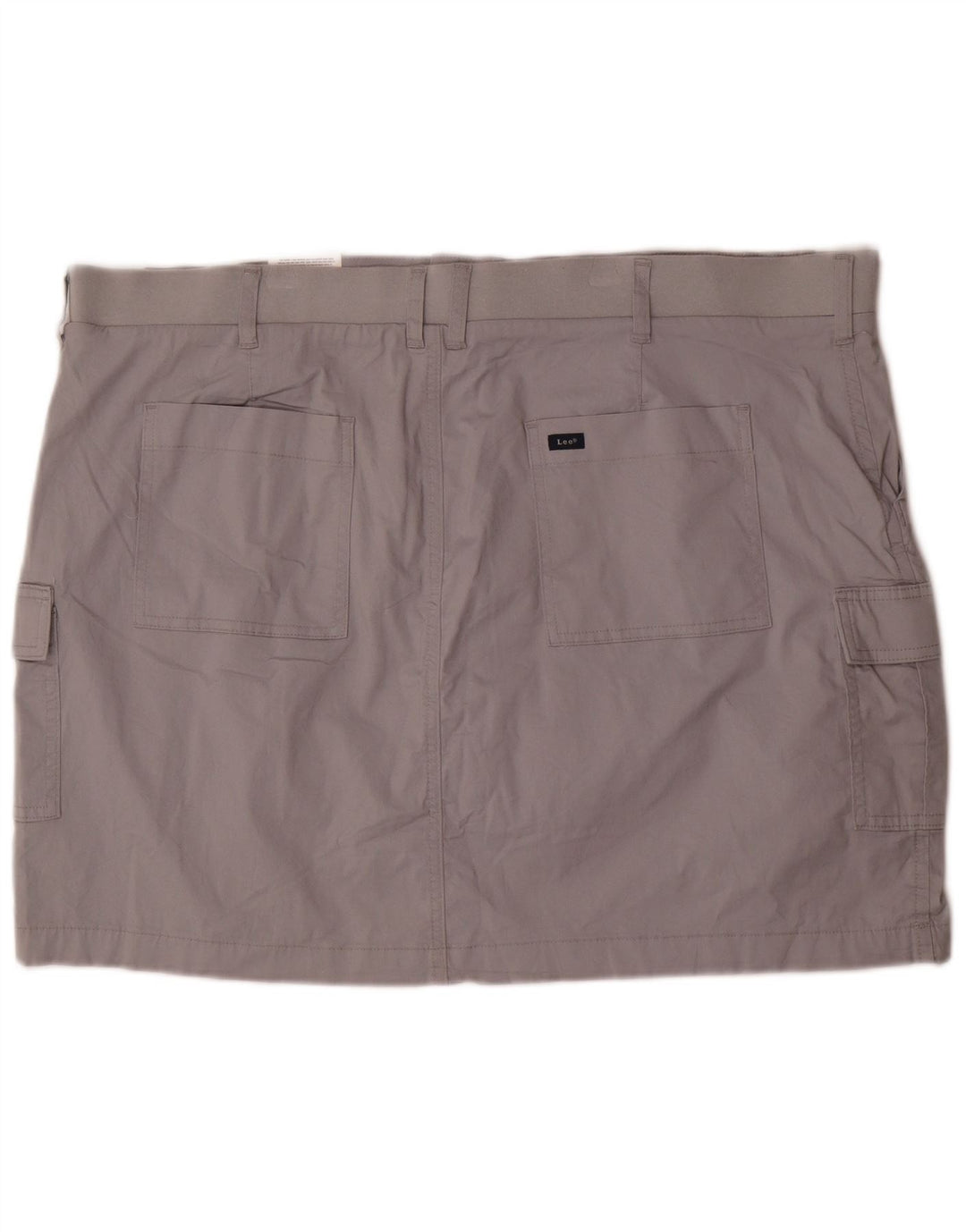LEE Womens Mid Rise Regular Fit Skort US 22 3XL Grey Cotton