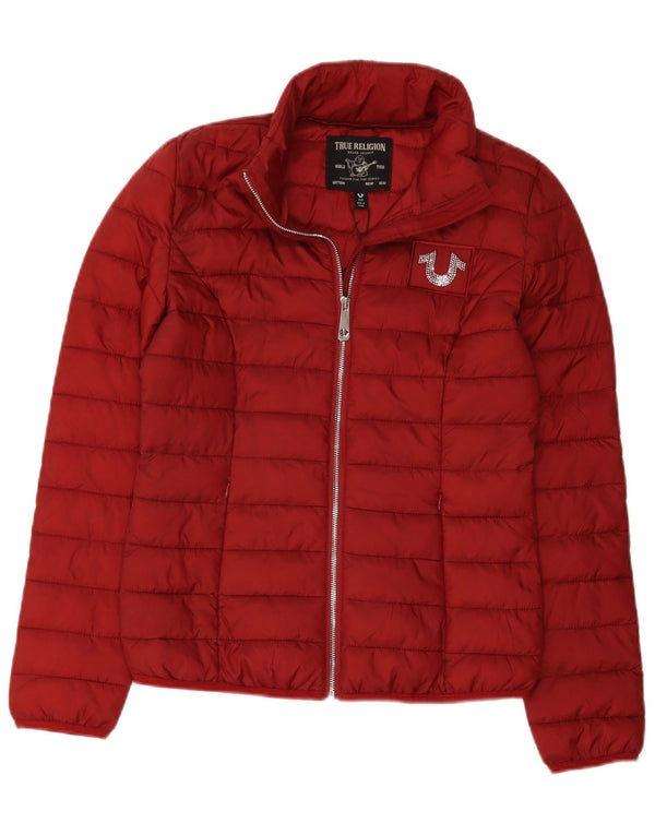 True Religion Γυναικείο μπουφάν με επένδυση UK 10 Small Red Polyester