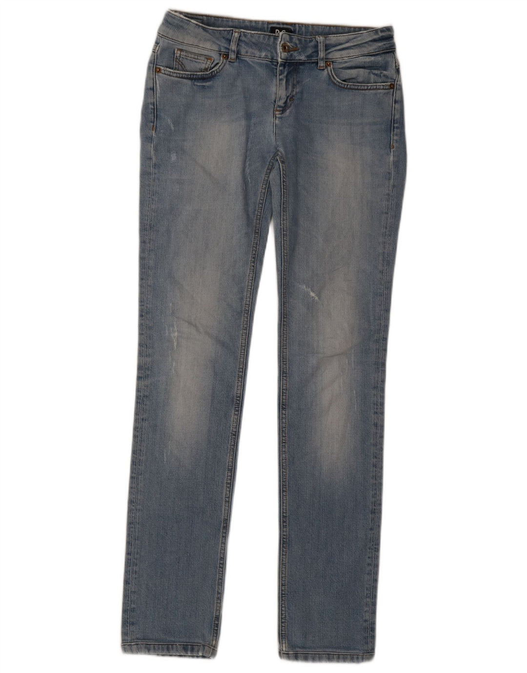 Dolce & Gabbana Dame Distressed Slim Jeans W29 L32 Blå Bomuld