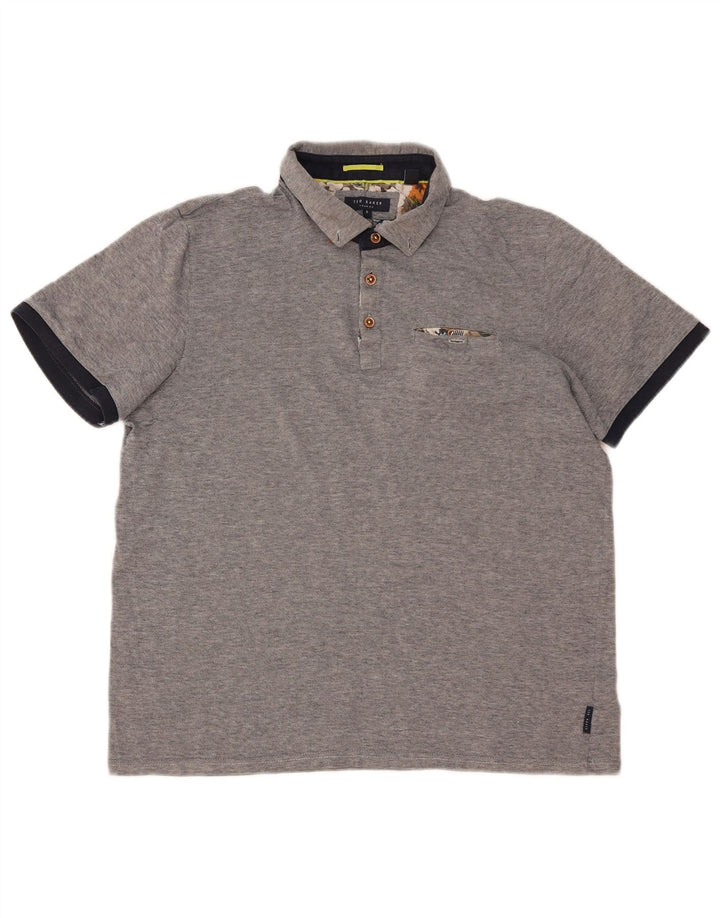TED BAKER Poloshirt til mænd str. 5 XL Grå bomuld