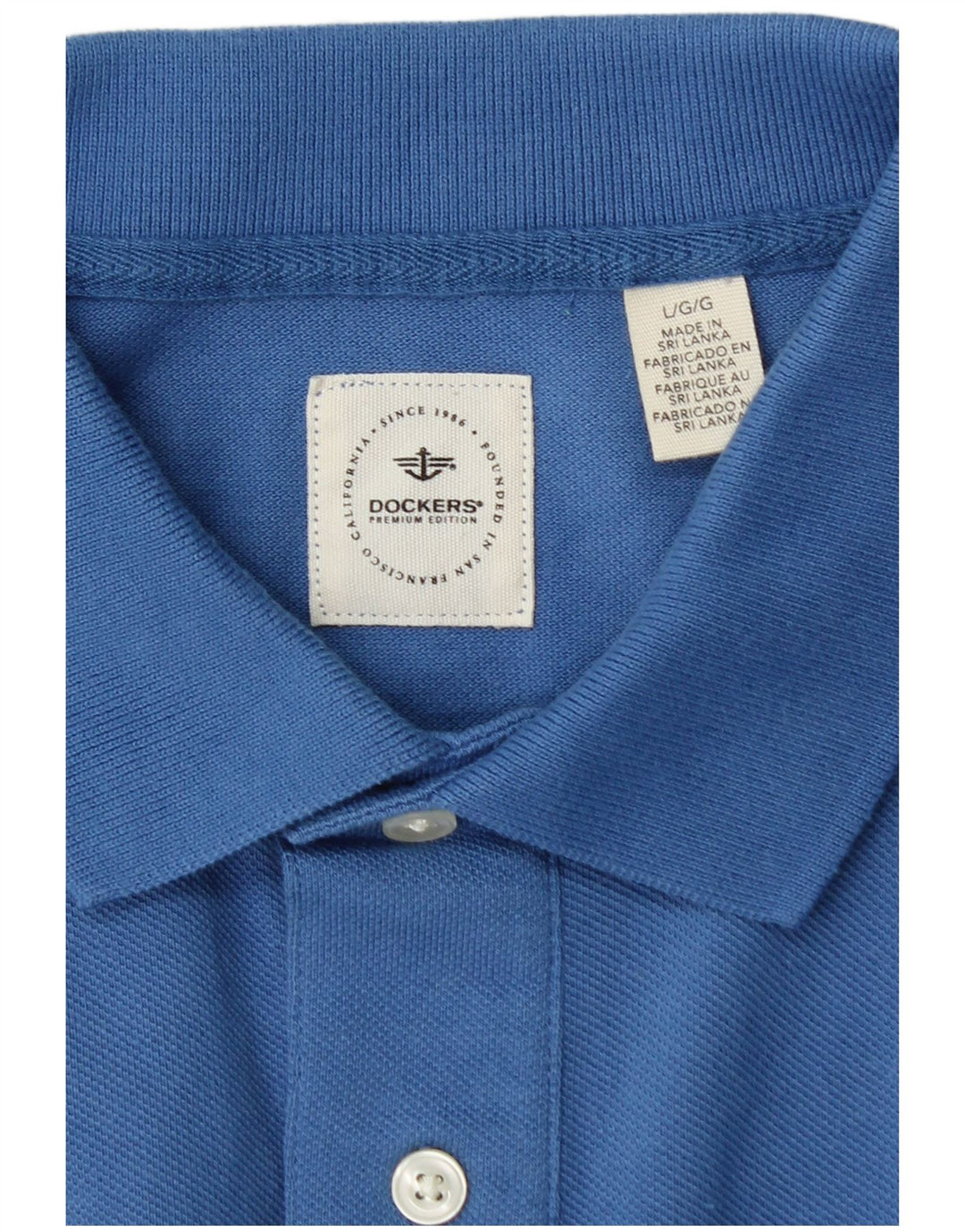 DOCKERS Herren-Poloshirt, große blaue Baumwolle