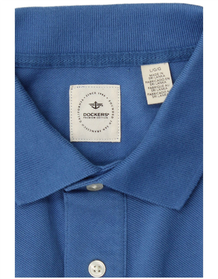 DOCKERS Herren-Poloshirt, große blaue Baumwolle