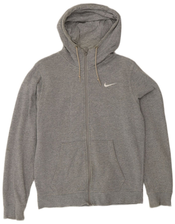 Nike Mens Regular Fit Zip Hoodie Sweater Small Grey Cotton Sports