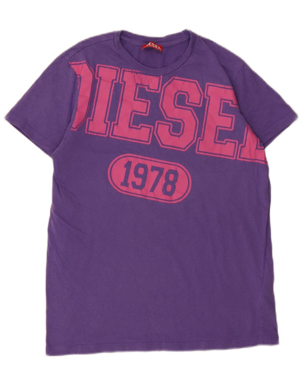 Maglietta grafica per ragazze Diesel Top 13-14 anni in cotone viola