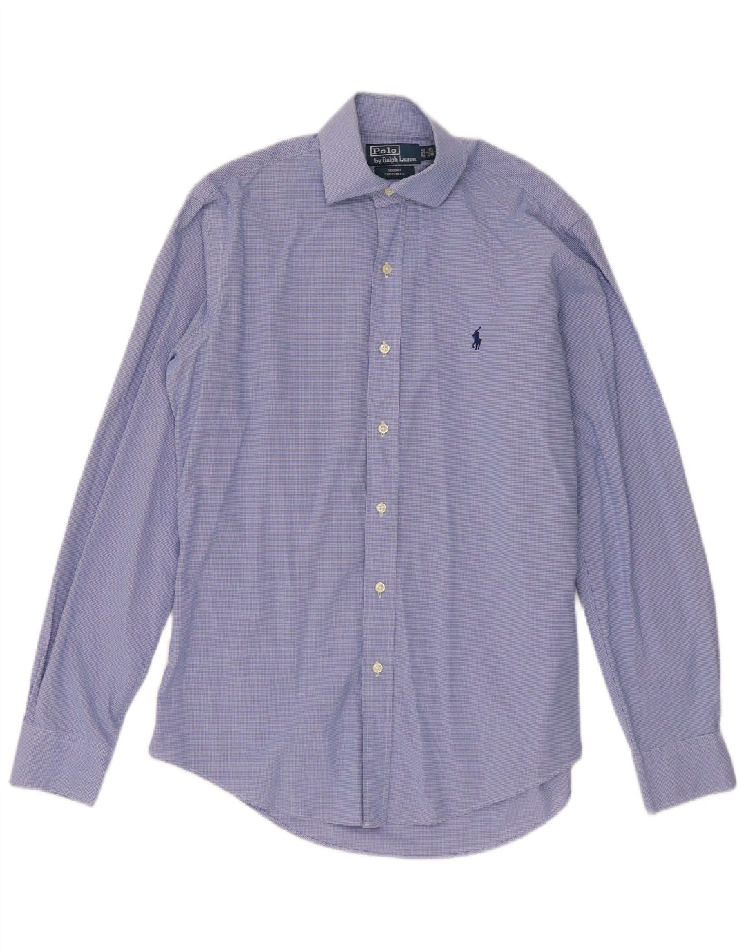 Polo Ralph Lauren Mens Regent Shirt Size 38 15 Medium Blue Gingham