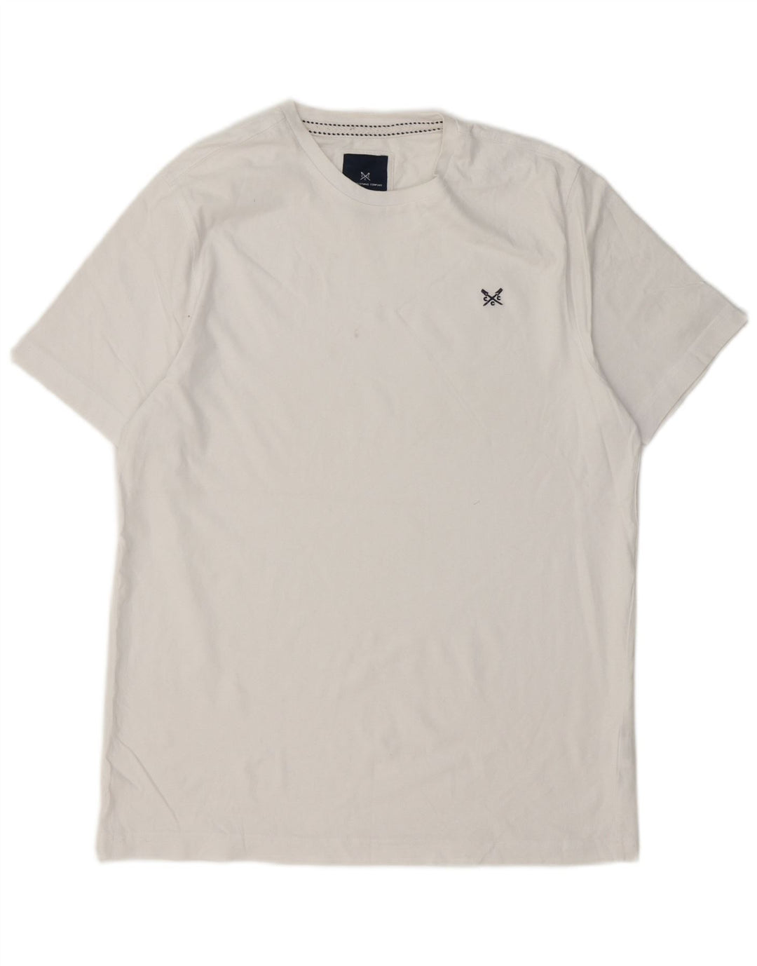 Crew Clothing Mens T-Shirt Top Large White Cotton