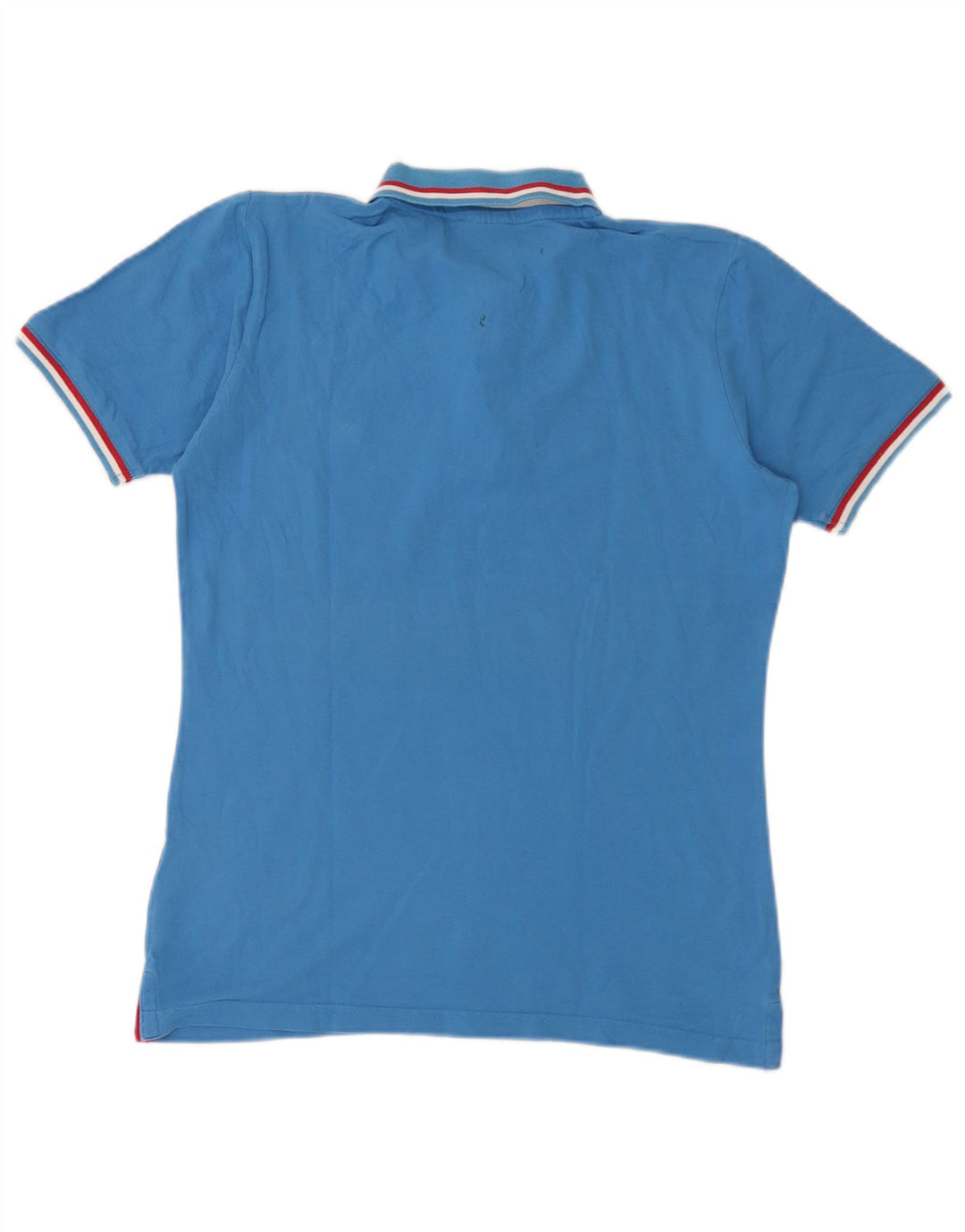 Fila Mens Polo Shirt Small Blue Striped