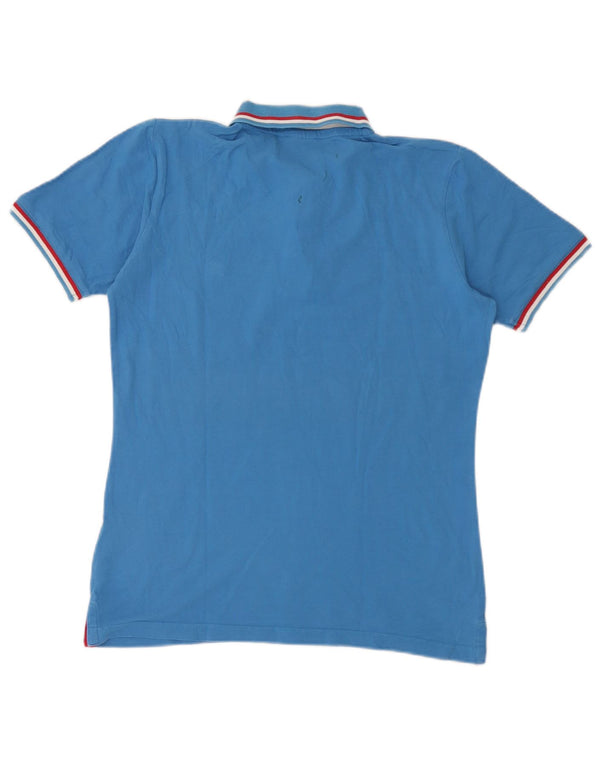 Fila Mens Polo Shirt Small Blue Striped