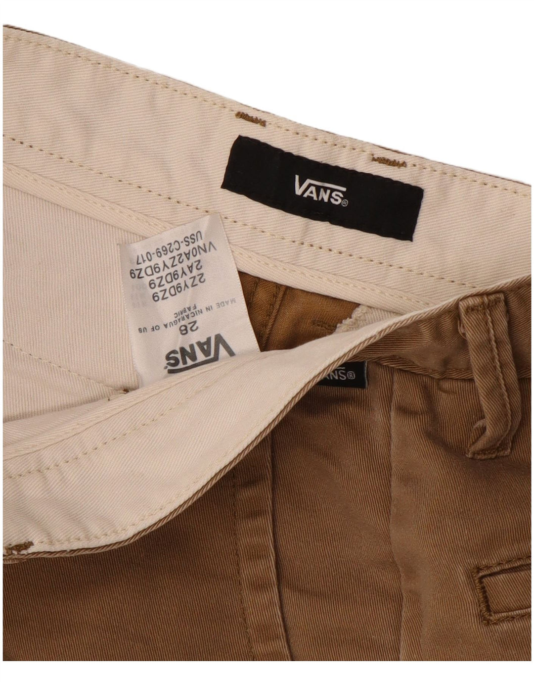 Vans Mens Casual Shorts W28 Medium Beige