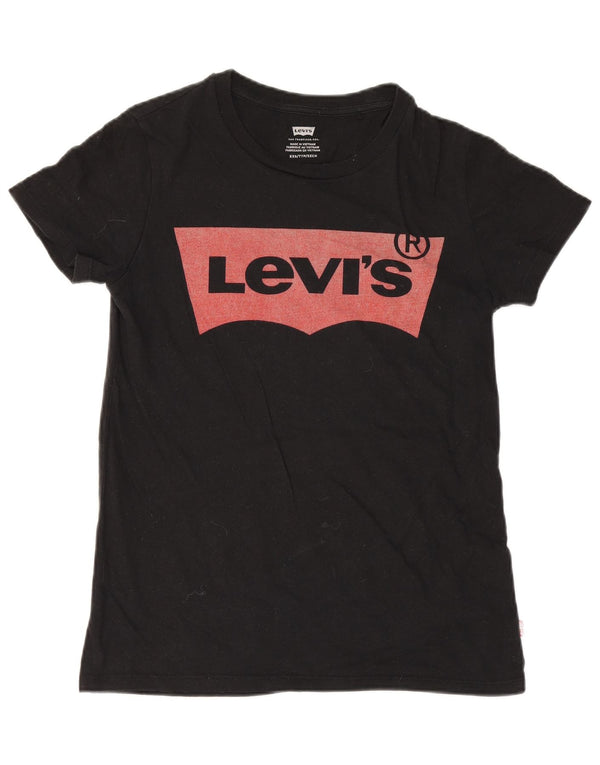 Γυναικείο γραφικό μπλουζάκι Levi's Top UK 2 2XS Μαύρο