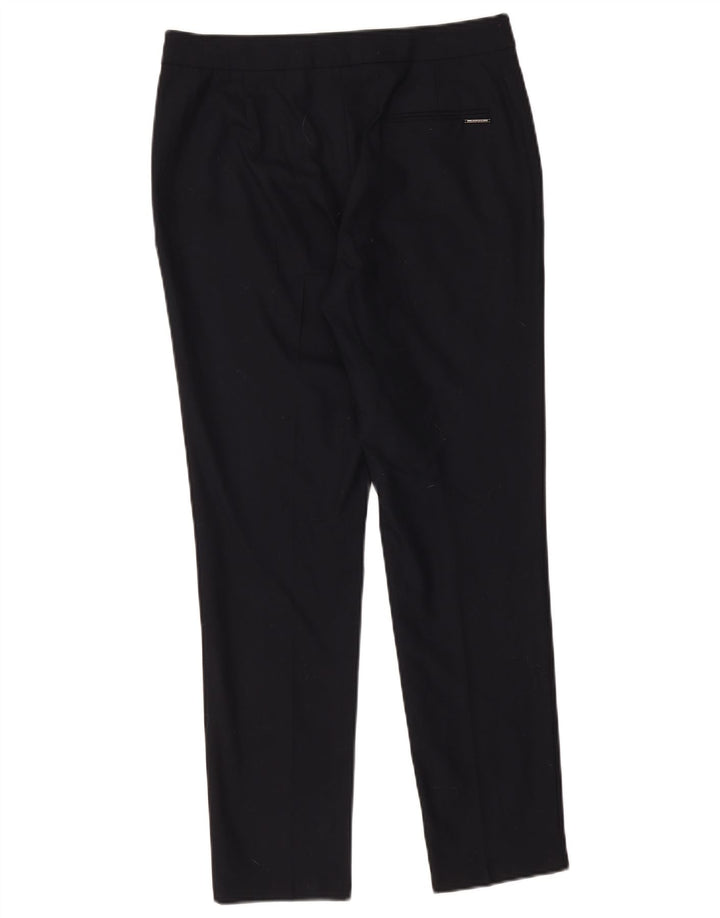 Marks & Spencer Womens Chino Trousers UK 12 Medium W32 L30 Navy Blue
