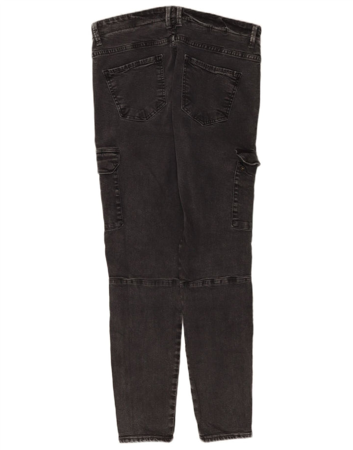 Zara Dame Cargo Slim Jeans EU 42 Large W32 L28 Grå