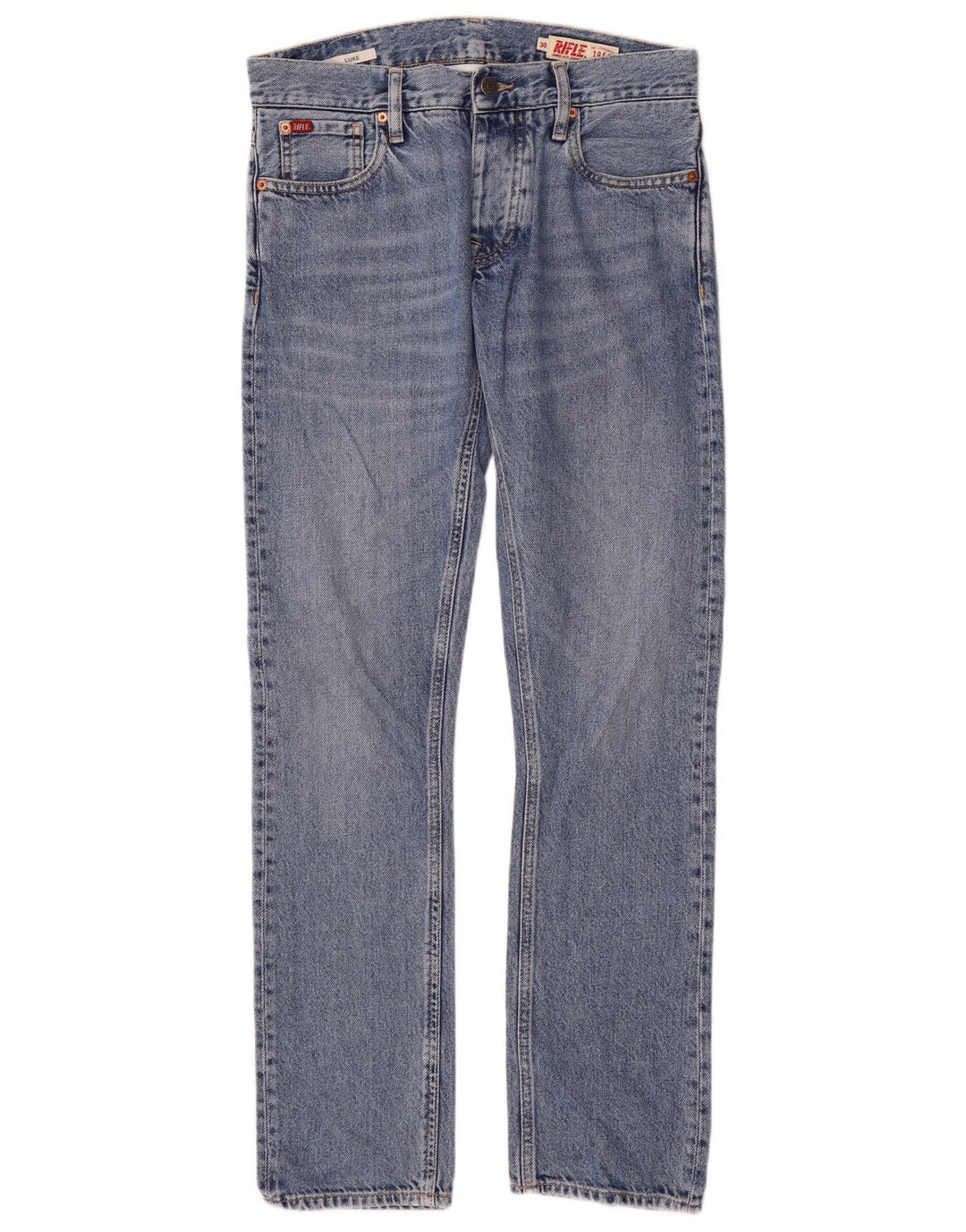 Rifle Womens Luke Straight Jeans W30 L32 Blue Cotton