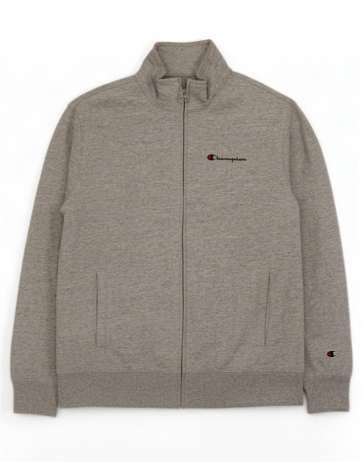 Giacca da tuta da uomo Champion in cotone chiazzato grigio medio
