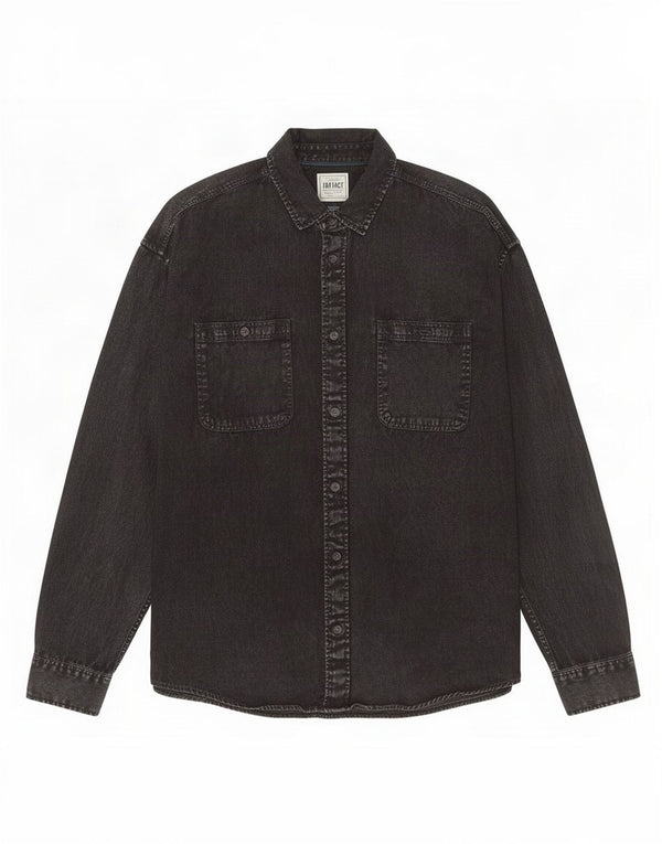 Camisa vaquera para hombre Fat Face Grande de algodón negro