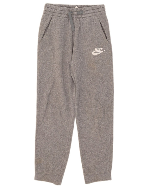 Nike Boys Tracksuit Trousers Joggers 10-11 Years Medium Grey Flecked Cotton