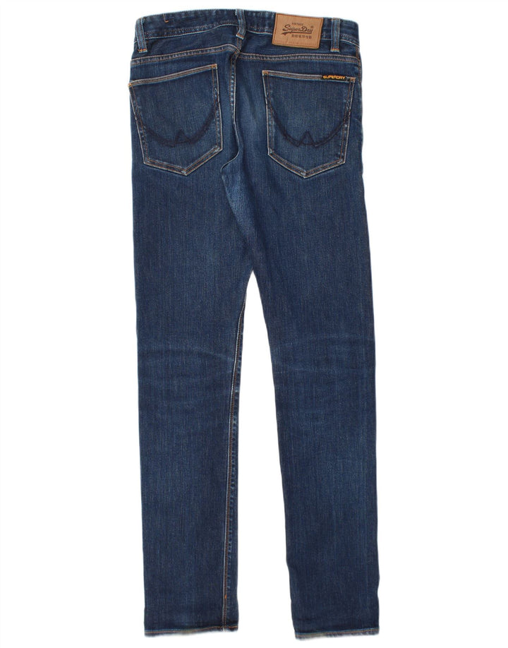 Superdry Mens Slim Jeans W28 L32 Blue Cotton