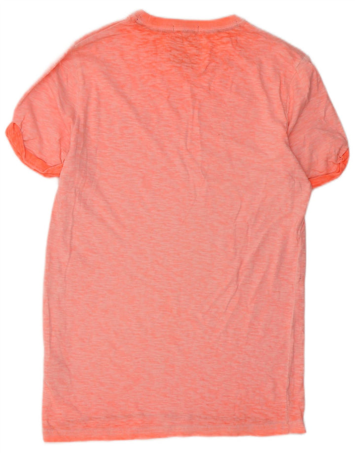 Superdry Mens T-Shirt Top Small Orange Cotton