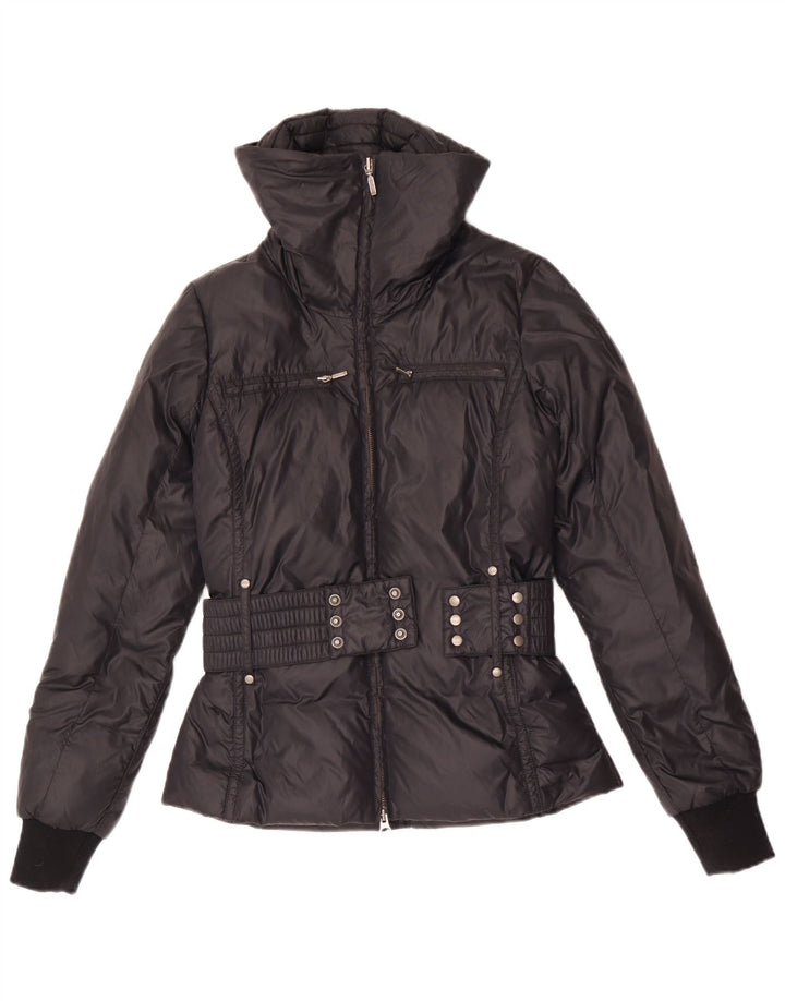 Sisley Womens Padded Jacket IT 40 Small Black Polyamide