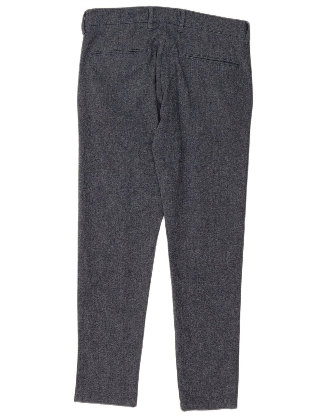 Pantaloni da abito slim da uomo ZARA EU 38 Small W30 L28 poliestere blu navy