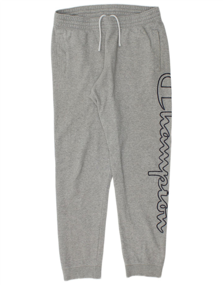 Champion Mens Graphic Tracksuit Trousers Joggers Small  Grey Flecked