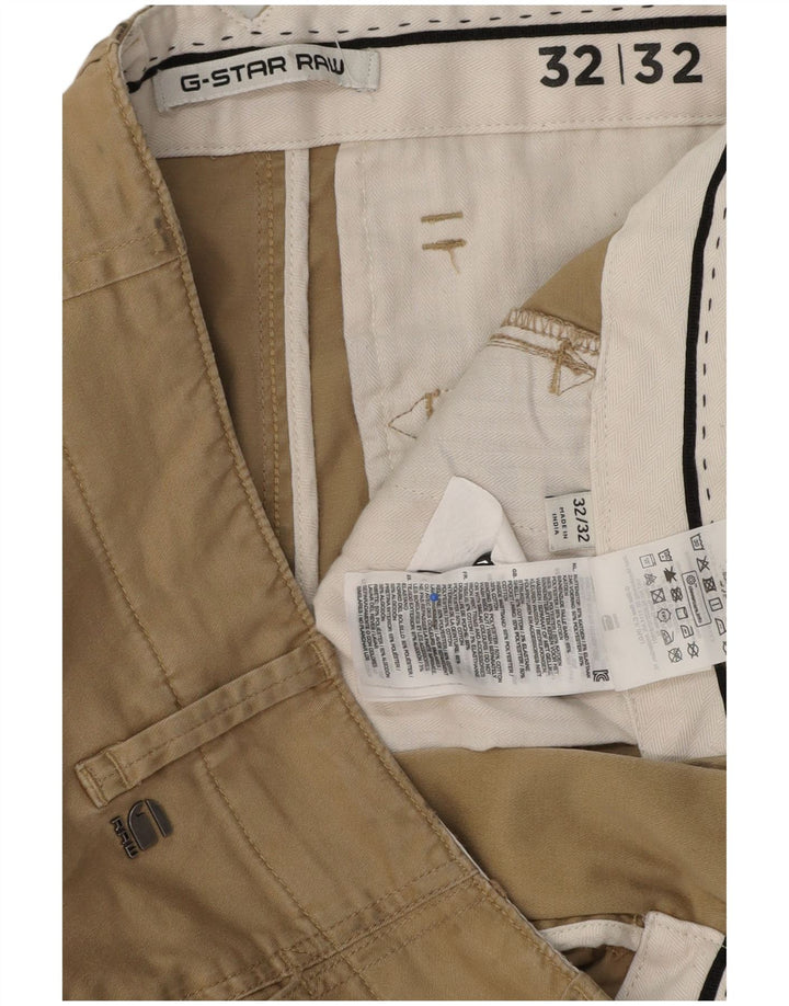 G-Star Mens Slim Cargo Trousers W32 L32 Beige Cotton