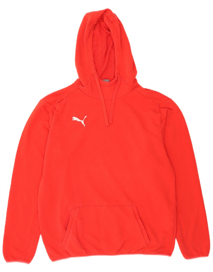 Puma Mens Hoodie Jumper Large Red Cotton