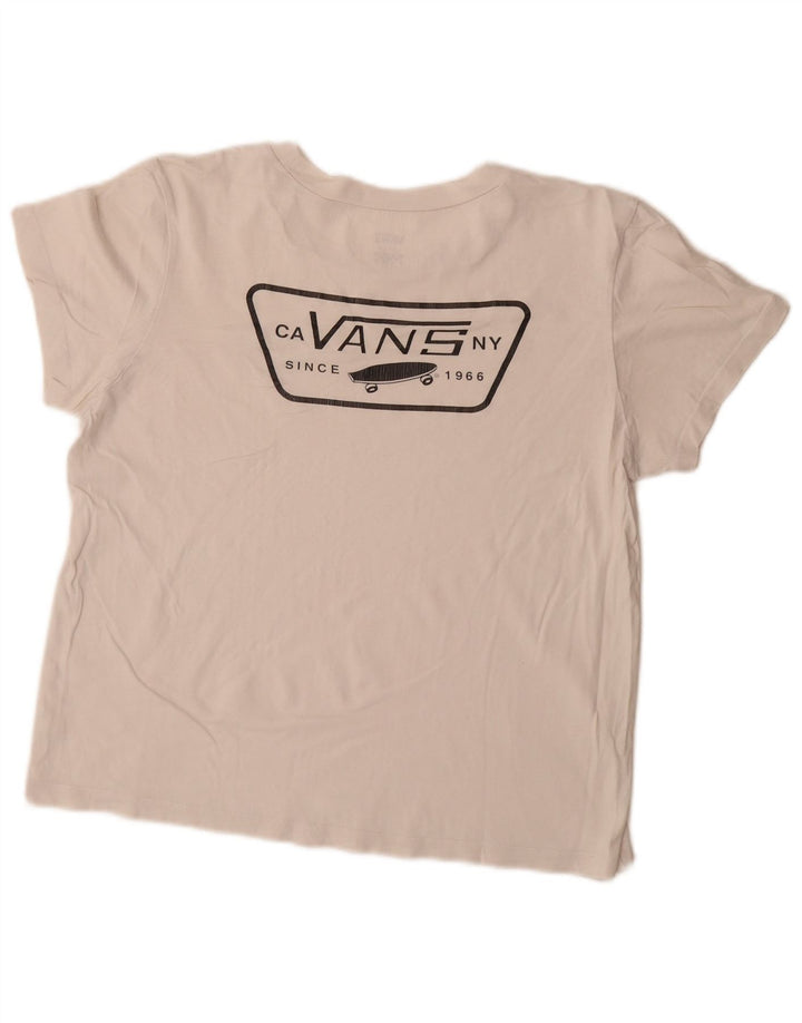 Vans Womens Graphic T-Shirt Top UK 16 Large White