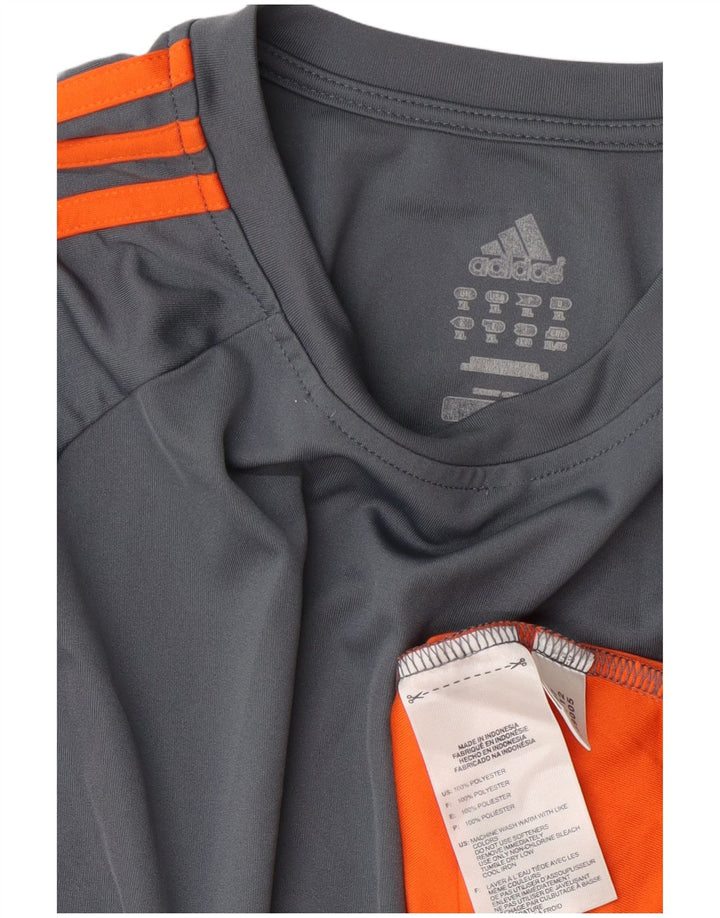 Adidas Herre Climacool T-Shirt Top XL Grå Colourblock Polyester