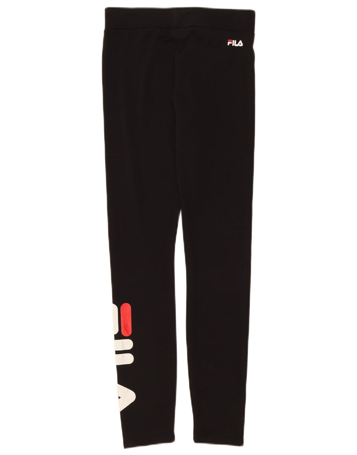 Leggings grafici da donna Fila UK 8 Small poliestere nero