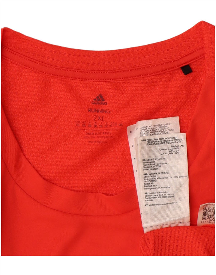 Мужская футболка ADIDAS 2XL оранжевого цвета из полиэстера