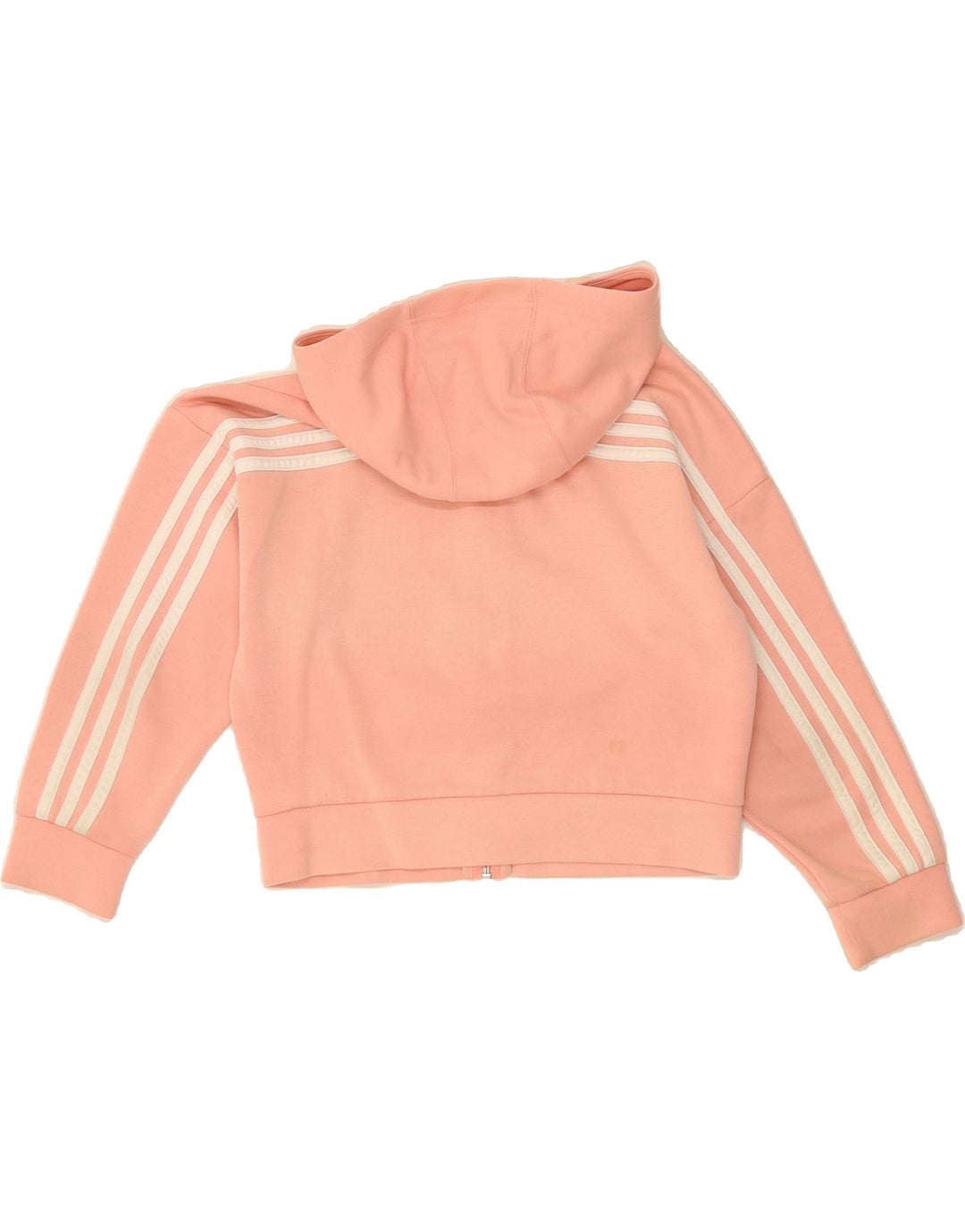 ADIDAS Girls Crop Zip Hoodie Sweater 9-10 Years Pink Vintage Adidas and Second-Hand Adidas from Messina Hembry 
