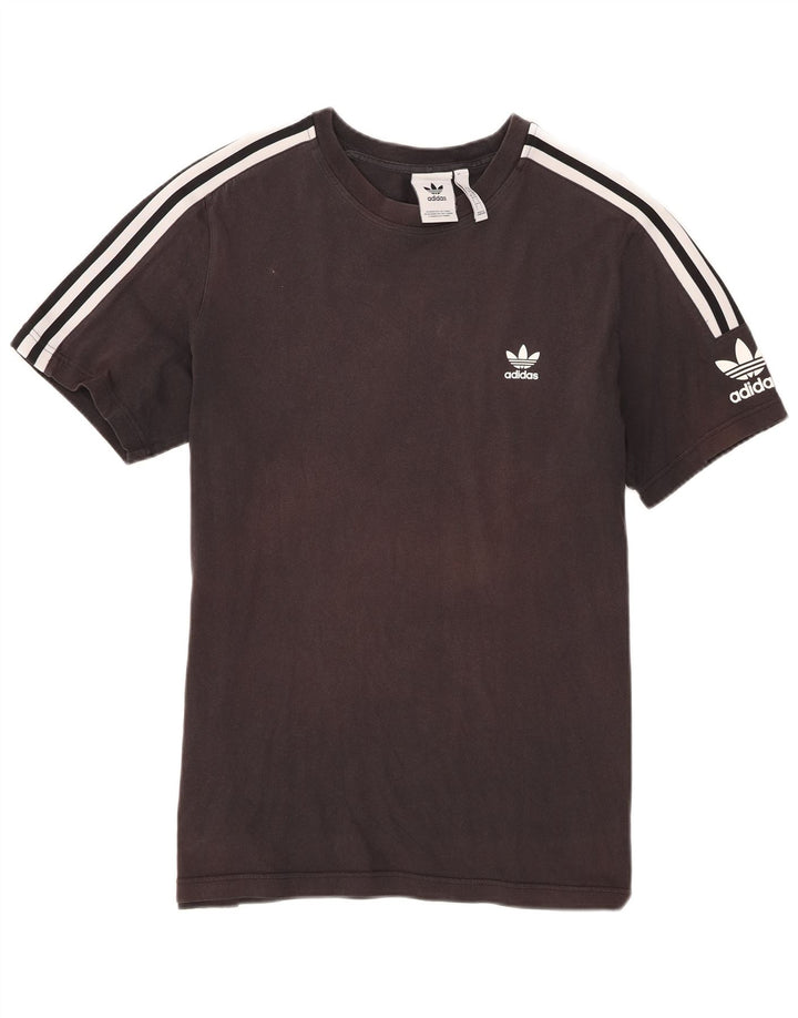 Adidas Mens T-Shirt Top Large Black Cotton