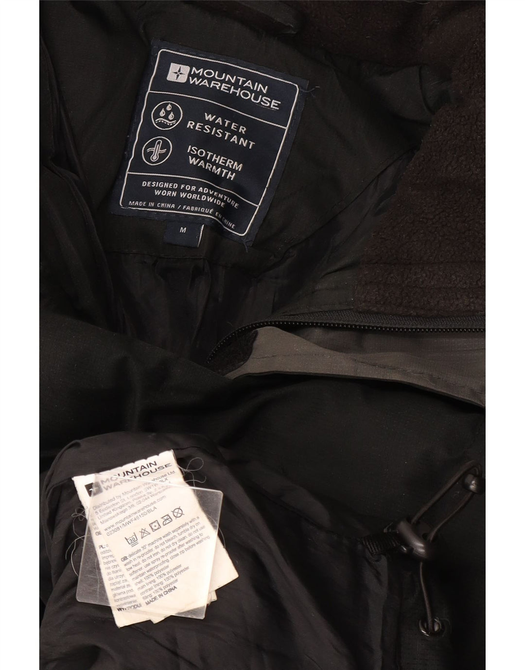 Mountain Warehouse Veste matelassée à capuche pour homme UK 38 Medium Noir Polyester