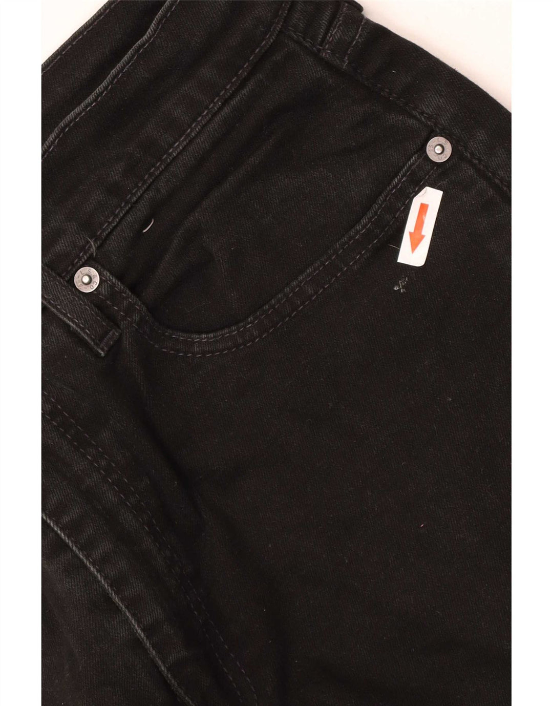Levi's Mens 502 Tapered Jeans W33 L30 Black Cotton