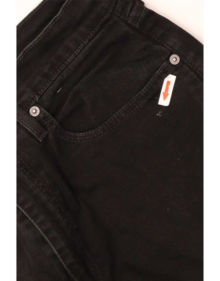 Levi's Mens 502 Tapered Jeans W33 L30 Black Cotton
