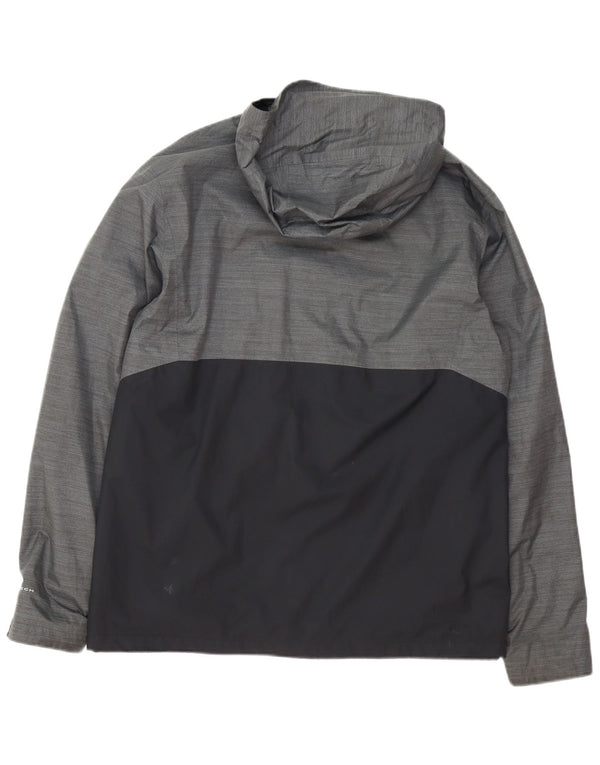 Columbia Veste de pluie à capuche Omni-Tech pour homme UK 40 Large Gris Colorblock