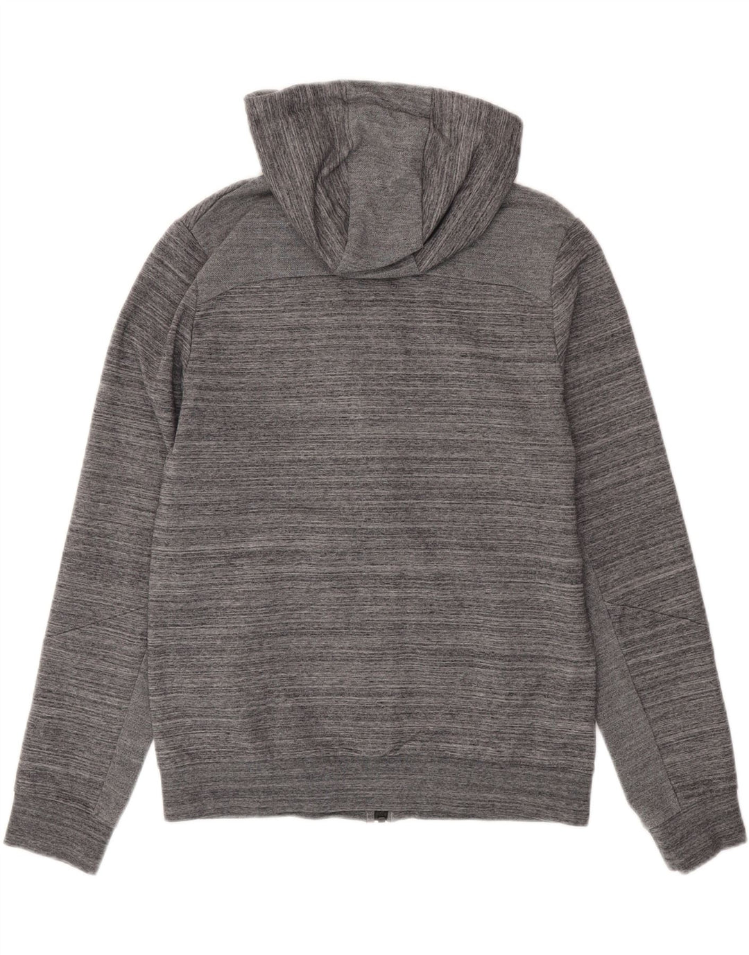 LOTTO Mens Zip Hoodie Sweater Small Grey Pinstripe Cotton Vintage Lotto and Second-Hand Lotto from Messina Hembry 
