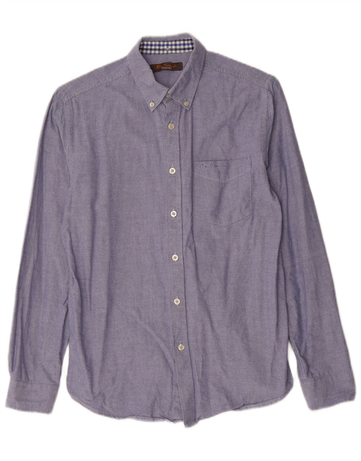 BEN SHERMAN Cămașă Bărbați Mic Albastru Bumbac