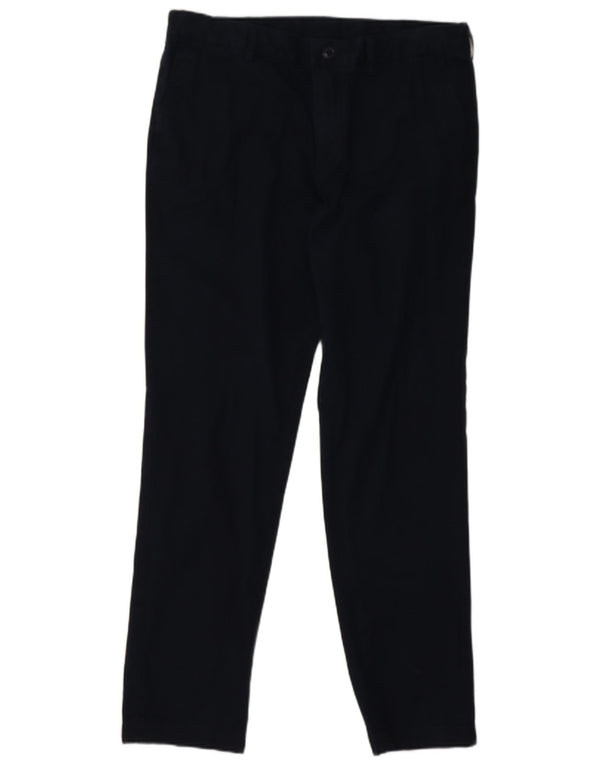 Lacoste Mens Slim Chino Trousers Size 44 Large W34 L31 Navy Blue Cotton