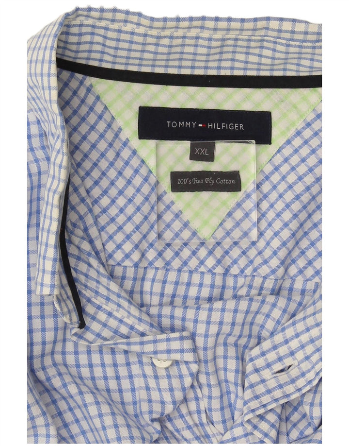 Tommy Hilfiger Mens Shirt 2XL Blue Check Cotton